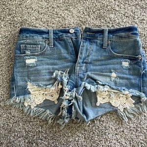 High Rise Jean Shorts